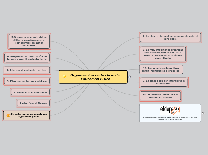 Organización de la clase de Educación Física