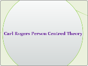 Carl Rogers Person Centred Theory