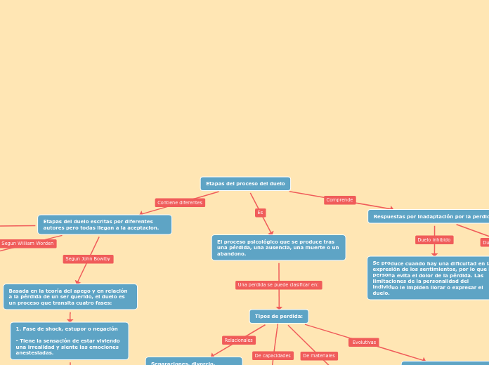 Etapas del proceso del duelo