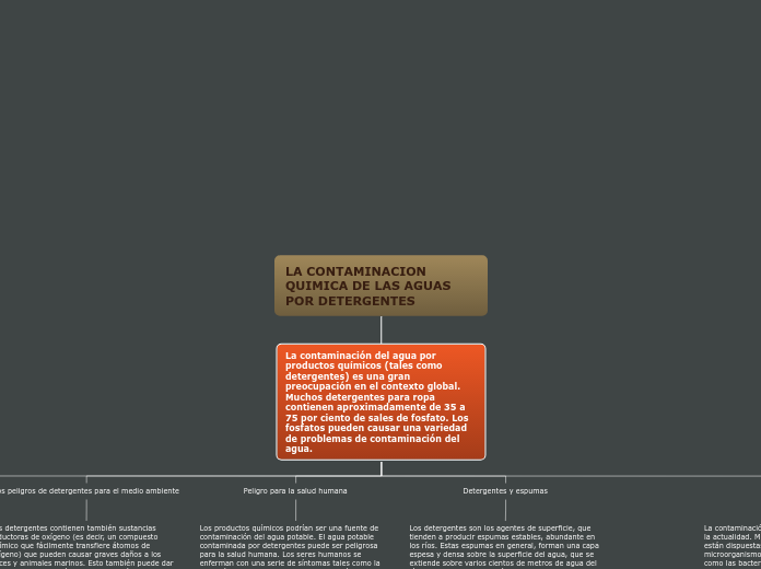 LA CONTAMINACION QUIMICA DE LAS AGUAS P...- Mapa Mental