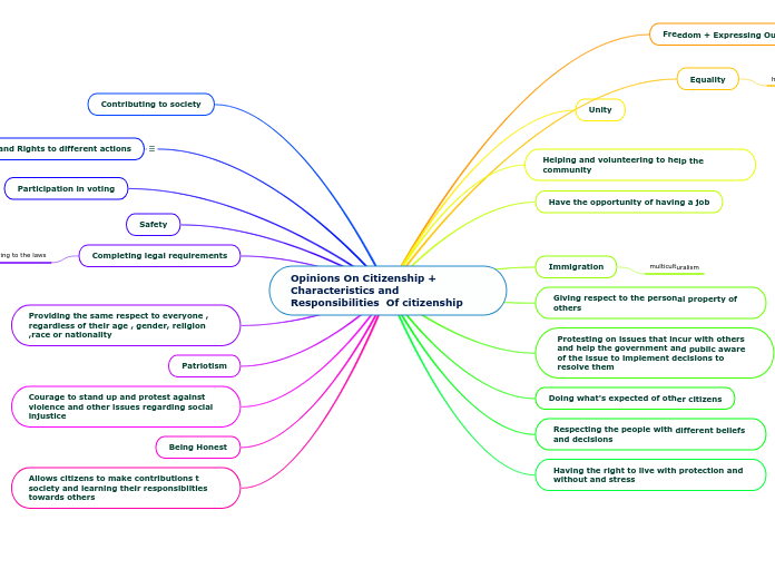 Opinions On Citizenship + Characteristics and Responsibilities  Of citizenship