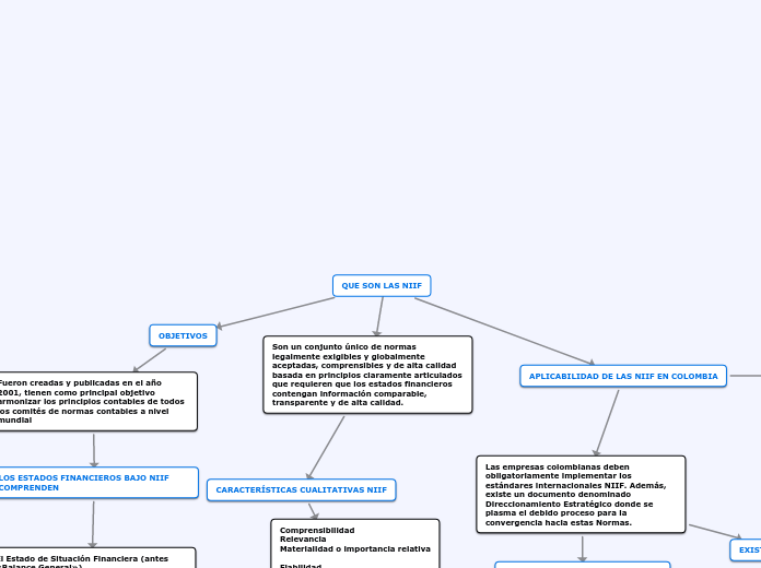 QUE SON LAS NIIF - Mapa Mental