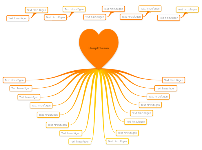 Orangefarbenes Herz