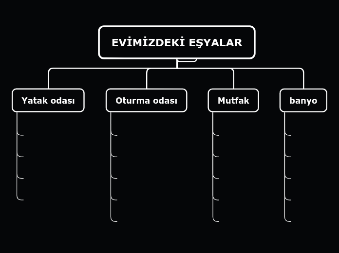 EVİMİZDEKİ EŞYALAR - Mind Map