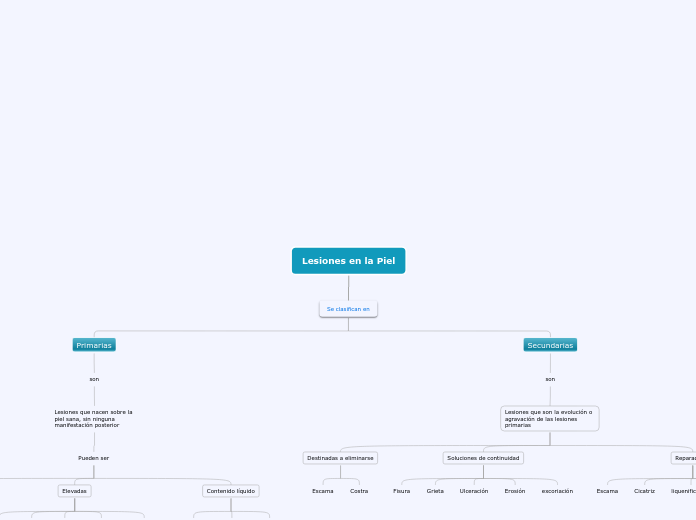 Lesiones en la Piel - Mapa Mental