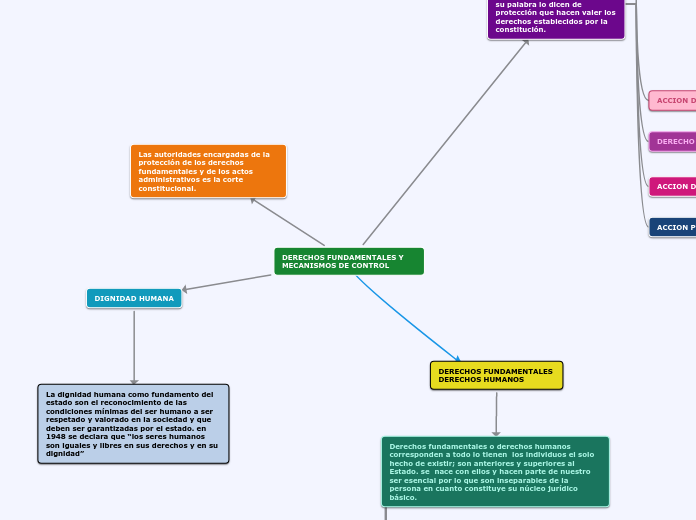 DERECHOS FUNDAMENTALES Y    MECANISMOS ...- Mapa Mental