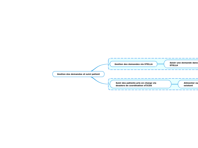 Gestion des demandes et suivi patient - Carte Mentale