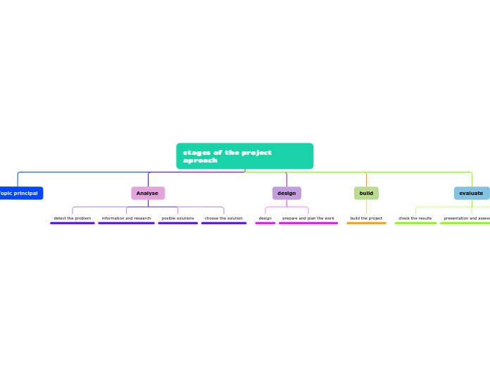 stages of the project                                           aproach