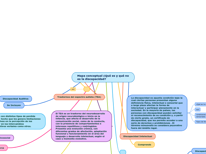 Mapa conceptual ¿Qué es y qué no es la discapacidad?