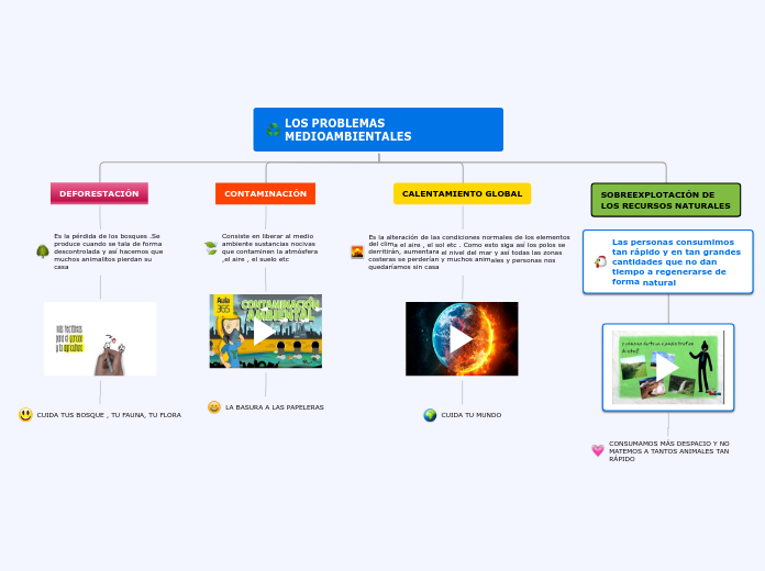 LOS PROBLEMAS MEDIOAMBIENTALES - Mapa Mental
