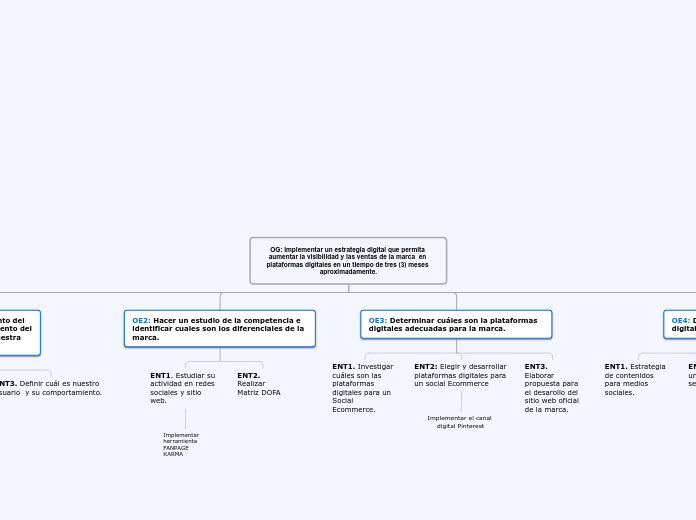 OG: Implementar un estrategia digital q...- Mapa Mental