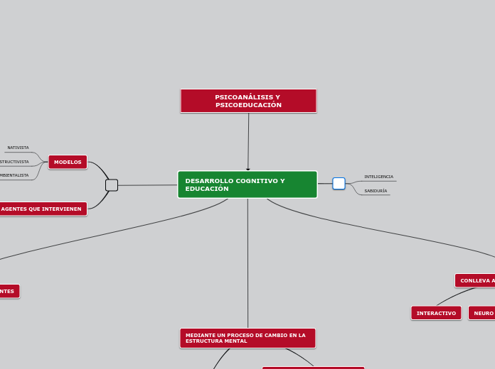 DESARROLLO COGNITIVO Y EDUCACIÓN - Mapa Mental