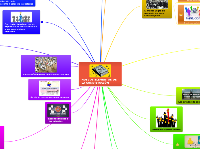 NUEVOS ELEMENTOS DE LA CONSTITUCIÒN - Mapa Mental