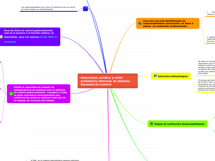 Naturaleza Jurídica y Valor probatorio informes de Sistema Nacional de Control