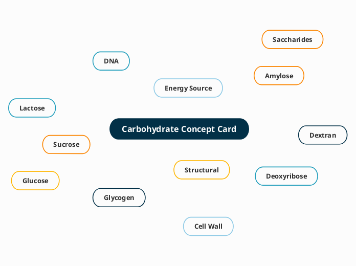 Carbohydrate Concept Card
