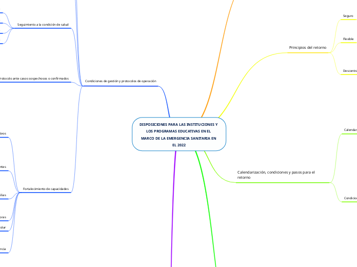 DISPOSICIONES PARA LAS INSTITUCIONES Y ...- Mapa Mental