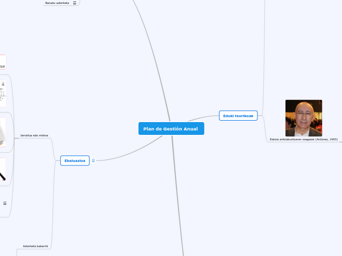 Plan de Gestión Anual  - Mind Map