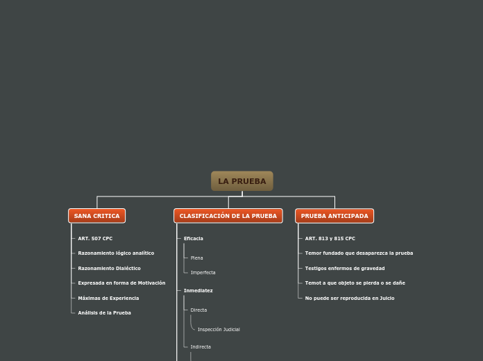 LA PRUEBA - Mapa Mental