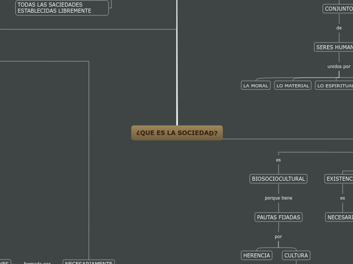 ¿QUE ES LA SOCIEDAD? - Mapa Mental