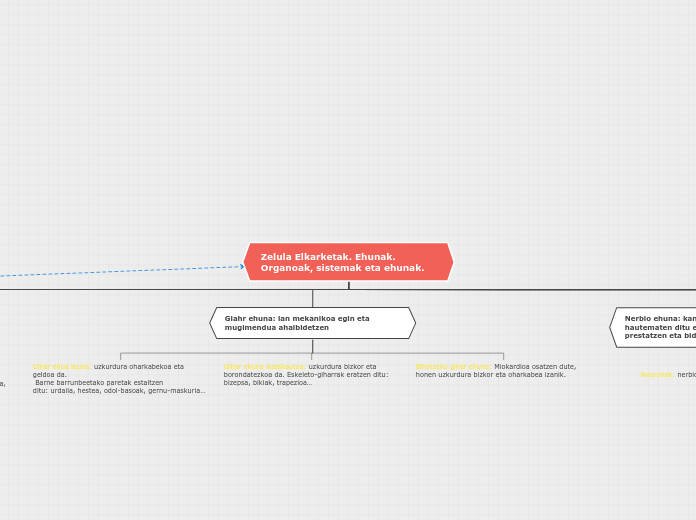 Zelula Elkarketak. Ehunak. Organoak, sistemak eta ehunak.