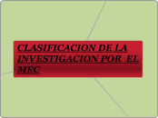 CLASIFICACION DE LA INVESTIGACION POR  ...- Mapa Mental