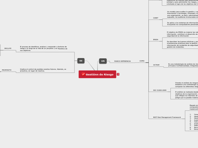 Gestiónn de Riesgo - Mapa Mental