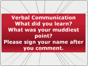 Verbal communication