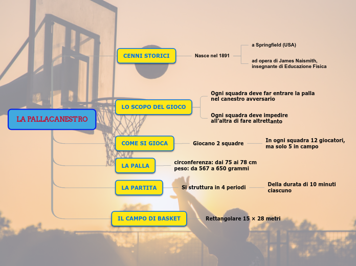 LA PALLACANESTRO mappa concettuale