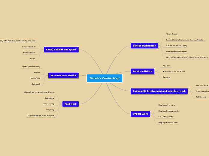 Sarah's Career Map