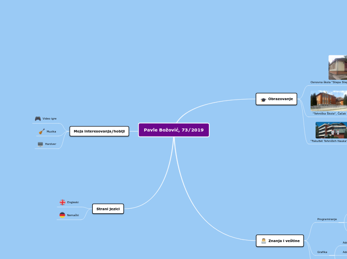 Pavle Božović, 73/2019 - Mind Map