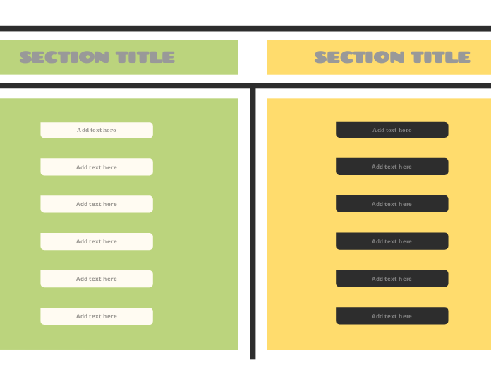 T Chart (Green &amp;amp; Yellow) - Mind Map