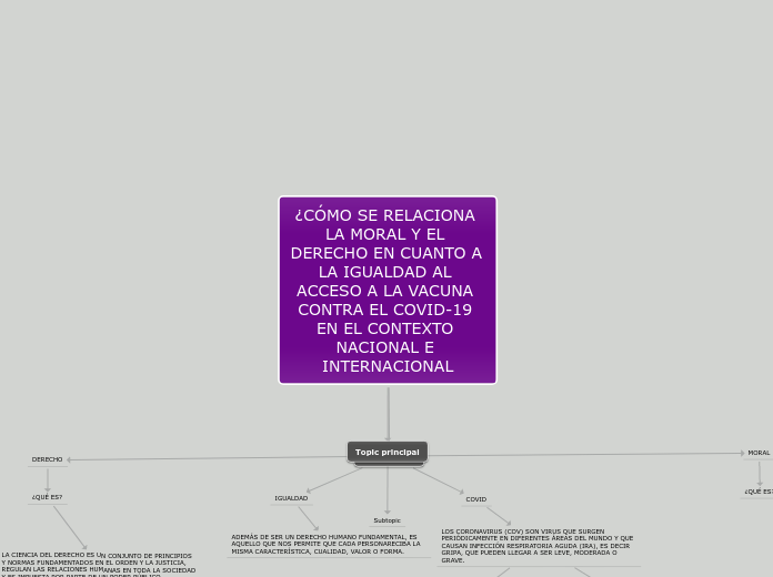 ¿CÓMO SE RELACIONA LA MORAL Y EL DERECHO EN CUANTO A LA IGUALDAD AL ACCESO A LA VACUNA CONTRA EL COVID-19 EN EL CONTEXTO NACIONAL E INTERNACIONAL