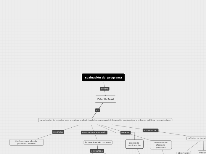 Evaluación del programa - Mapa Mental