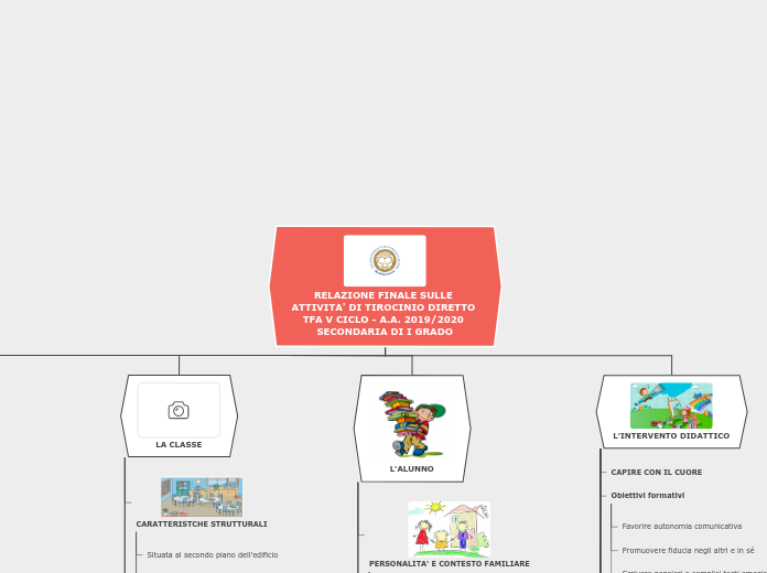 RELAZIONE FINALE SULLE ATTIVITA' DI T...- Mappa Mentale