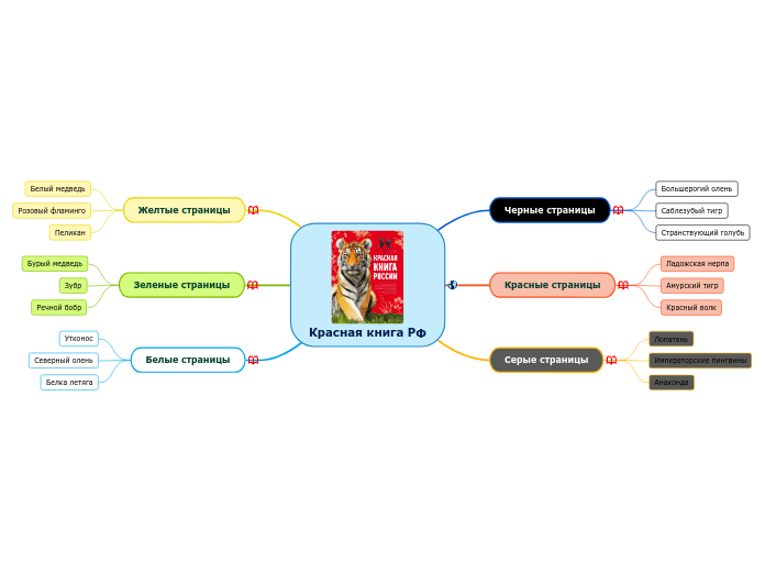 Красная книга РФ - Мыслительная карта