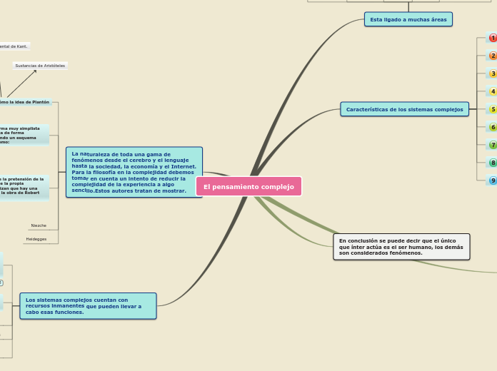 El pensamiento complejo - Mapa Mental