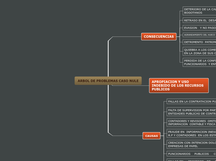 ARBOL DE PROBLEMAS CASO NULE - Mapa Mental