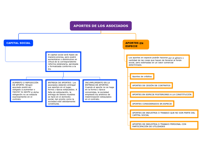 APORTES DE LOS ASOCIADOS - Mapa Mental