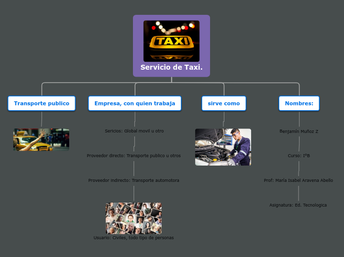 Servicio de Taxi. - Mapa Mental