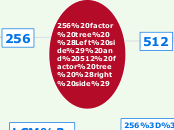 256 factor tree (Left side) and 512 factor...- Mind Map