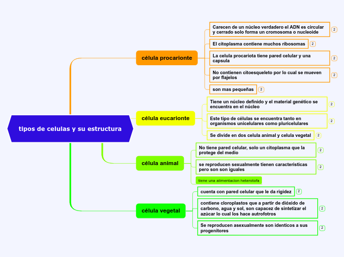 tipos de celulas y su estructura