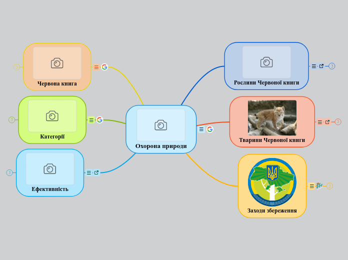 Охорона природи - Мыслительная карта