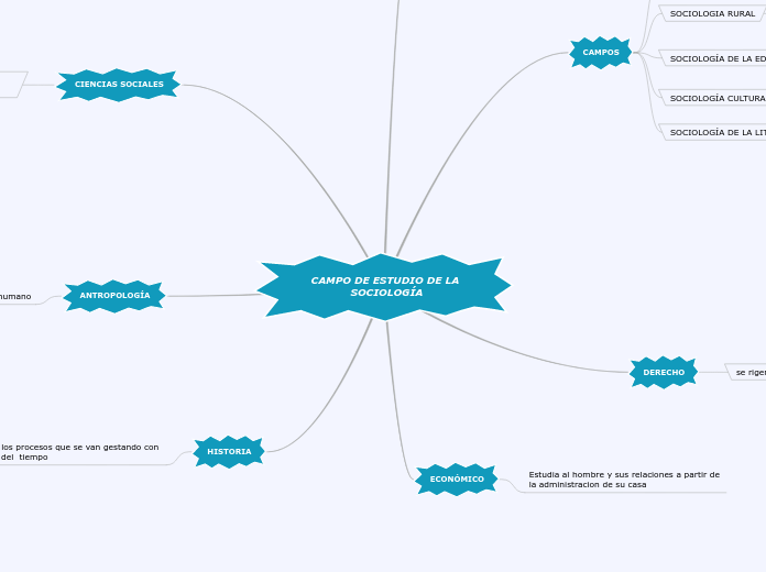 CAMPO DE ESTUDIO DE LA SOCIOLOGÍA - Mapa Mental