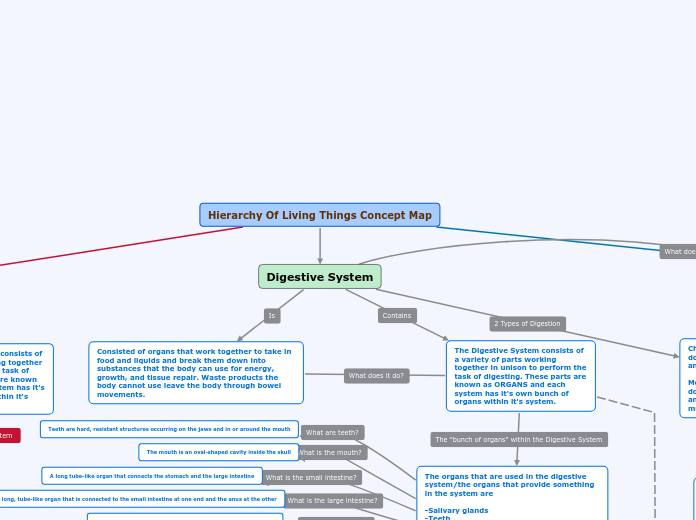 Hierarchy Of Living Things Concept Map - Mind Map